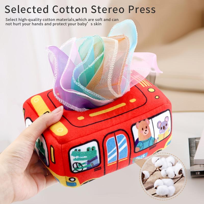 Baby Puzzle Toy Tissue Box for 0-1 Year Olds