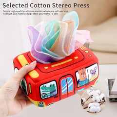 Baby Puzzle Toy Tissue Box for 0-1 Year Olds