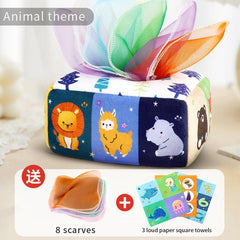 Baby Puzzle Toy Tissue Box for 0-1 Year Olds