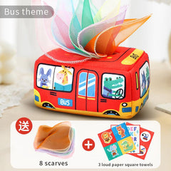 Baby Puzzle Toy Tissue Box for 0-1 Year Olds