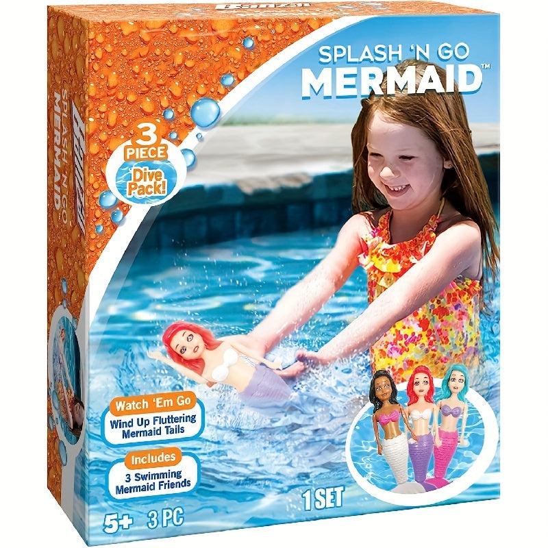 4pcs Mermaid Water Pool Toy Diving Set