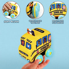 Soft Toy Cars For Baby with Map, Pull Back Cars, Car Toys for Kids