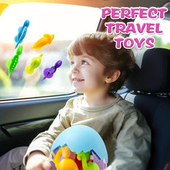 Dinosaur Bath Toys for Kids 20Pcs Silicone Sensory Toys