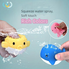 Sea Lion Fishing Toy Set with Water Spray Pinch Toy for Kids