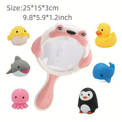 Sea Lion Fishing Toy Set with Water Spray Pinch Toy for Kids
