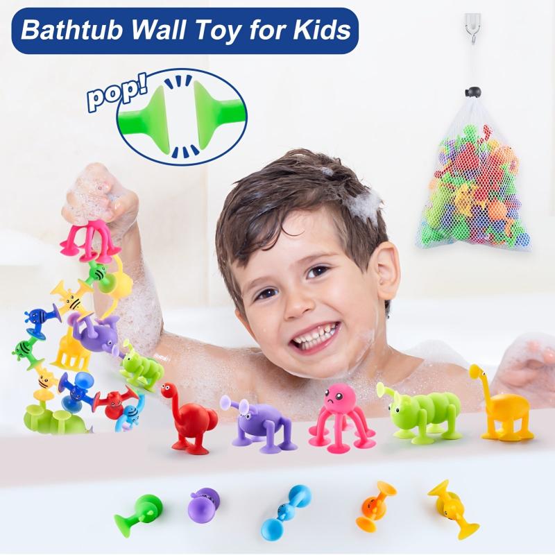 40pcs Suction Cup Animals Dinosaur Eggshell Storage Sensory Toys Kids 3+