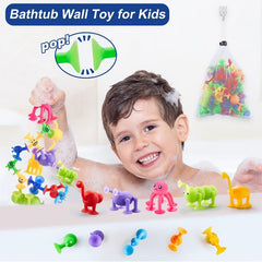 40pcs Suction Cup Animals Dinosaur Eggshell Storage Sensory Toys Kids 3+