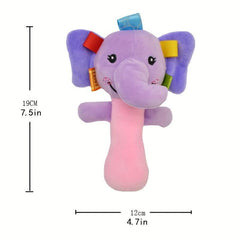 Soft Plush Baby Rattle Sticks Elephant Lion 0-3 Years