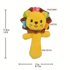 Soft Plush Baby Rattle Sticks Elephant Lion 0-3 Years