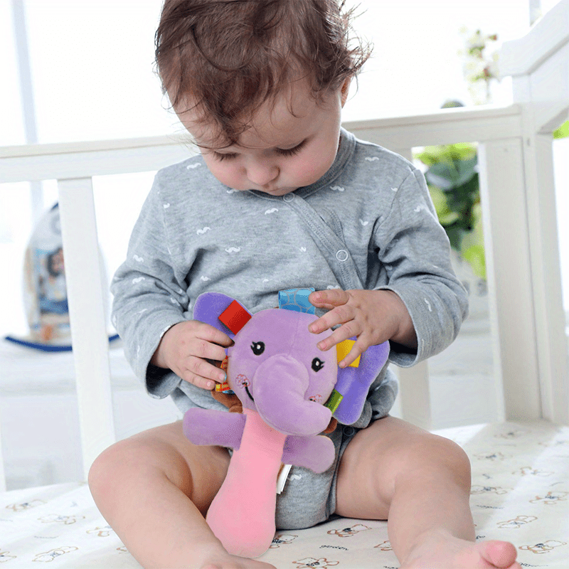 Soft Plush Baby Rattle Sticks Elephant Lion 0-3 Years
