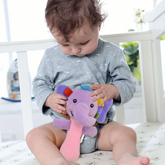 Soft Plush Baby Rattle Sticks Elephant Lion 0-3 Years