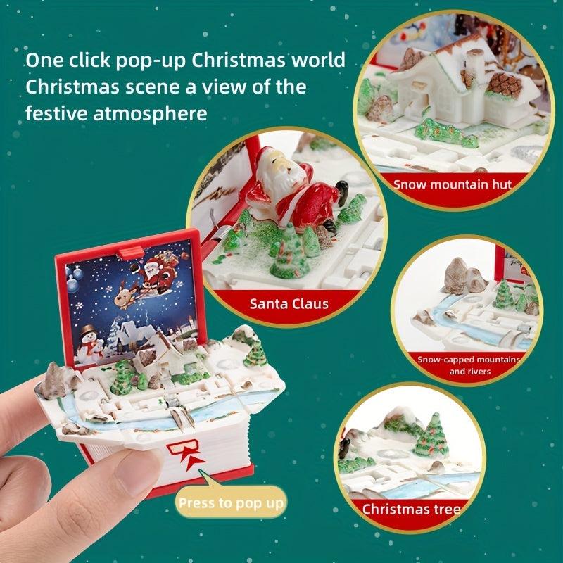Christmas Holiday 3D Magic Book Surprise Toys Ornaments Infant Toys