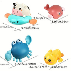 4 Pack Baby Bath Toys, Non-Toxic ABS Material, Fun and Creative Design