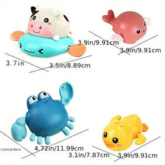 4 Pack Baby Bath Toys, Non-Toxic ABS Material, Fun and Creative Design