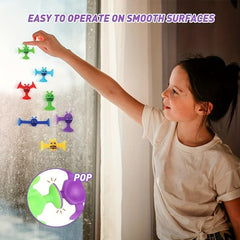 Animal Shape Sensory Suction Cup Toy Set for Kids Bath - 40 Pcs