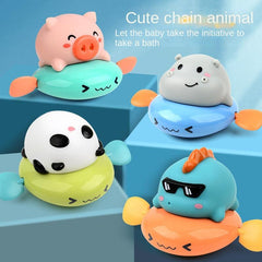 Children's Chain up Bath Toys Baby Bathroom Swimming Pull Animals