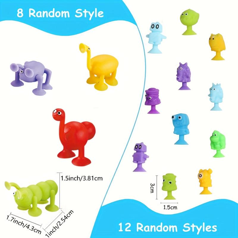20pcs Bath Toys Sensory Toys For 3 7 Year Old Boys Girls Sucker Building Blocks