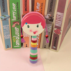 Wooden Rattle Baby Puzzle Toy Exercise Grip Grab