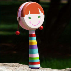 Wooden Rattle Baby Puzzle Toy Exercise Grip Grab