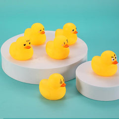 6pcs Squeeze Sounding Duck Baby Bath Toy