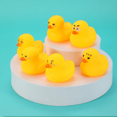 6pcs Squeeze Sounding Duck Baby Bath Toy