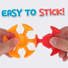 Bright Ocean Animals Suction Bath Toys with Storage