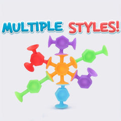 Bright Ocean Animals Suction Bath Toys with Storage