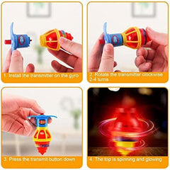 20Pcs Light Up Spinning Tops LED Flashing Gyroscope Toys Party Favors