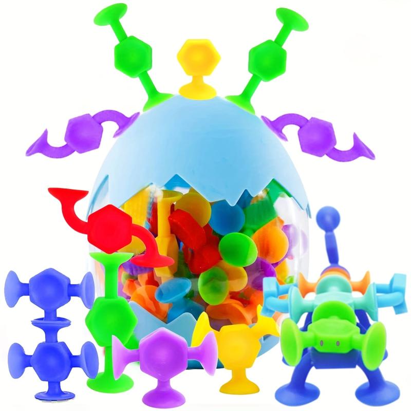 32 Pc Suction Toys Sensory Autistic Children Bath Toy Montessori Silicone Sucker