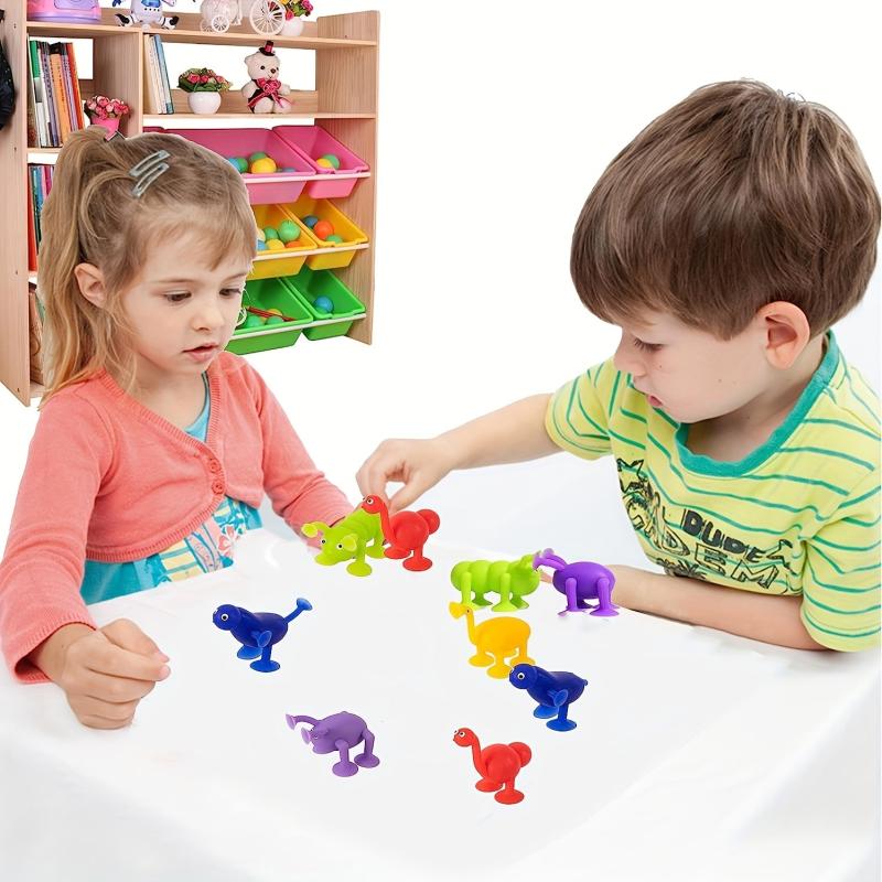 21Pcs Animal & Cartoon Suction Cup Bath Toys Sensory Toys For Kids