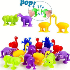 21Pcs Animal & Cartoon Suction Cup Bath Toys Sensory Toys For Kids