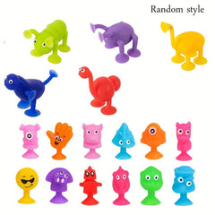 21Pcs Animal & Cartoon Suction Cup Bath Toys Sensory Toys For Kids