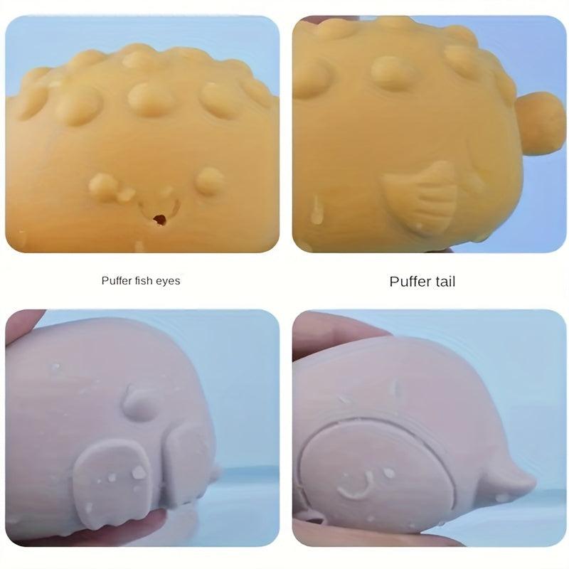 Rubber Animal Stacking Bath Toy with Music and Water Spray