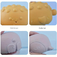 Rubber Animal Stacking Bath Toy with Music and Water Spray