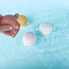 Rubber Animal Stacking Bath Toy with Music and Water Spray