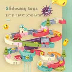 Baby Bath Track Play Toy Set DIY Assembled Water Toys