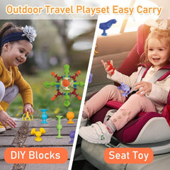 Sensory Silicone Building Blocks Set for Kids 4-7 Years