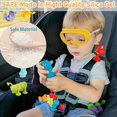 Sensory Silicone Building Blocks Set for Kids 4-7 Years