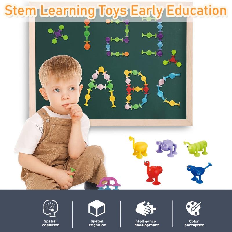 Sensory Silicone Building Blocks Set for Kids 4-7 Years