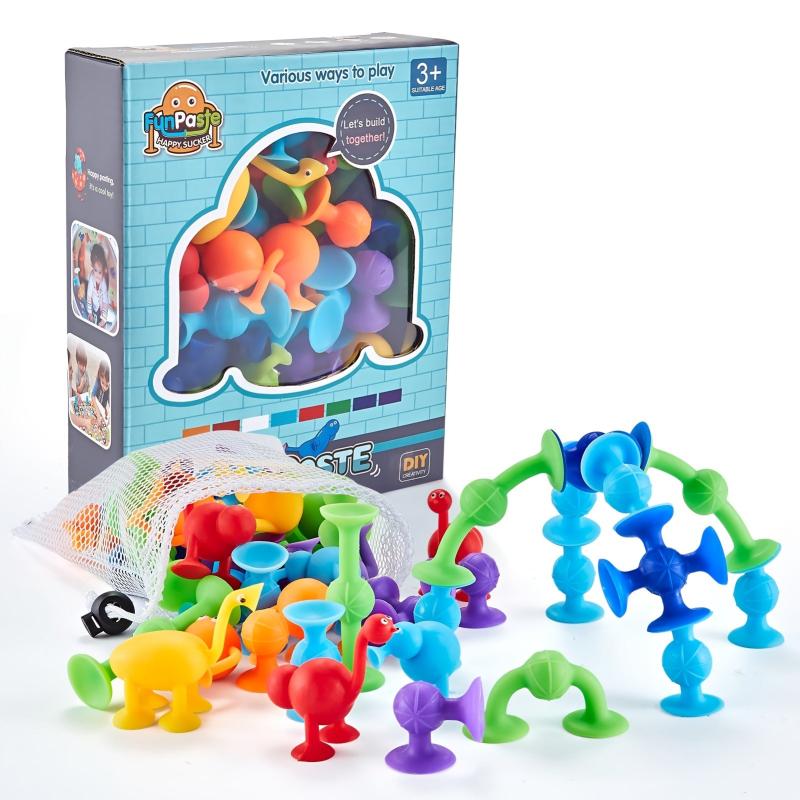 Sensory Silicone Building Blocks Set for Kids 4-7 Years
