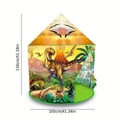 Kids Dino Play Tent Indoor Outdoor Yurt Fun Game Ocean Ball Toy Tent