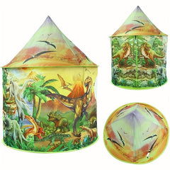 Kids Dino Play Tent Indoor Outdoor Yurt Fun Game Ocean Ball Toy Tent
