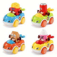 6 Pack Baby Toy Cars For Boys - Push Cars Birthday Gift Set