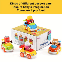 6 Pack Baby Toy Cars For Boys - Push Cars Birthday Gift Set