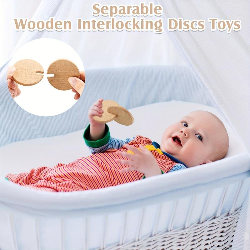 Zanvia 5pcs Wooden Baby Rattles Push Car Bells Teether Baby Toys Wood Toy