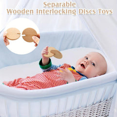 Zanvia 5pcs Wooden Baby Rattles Push Car Bells Teether Baby Toys Wood Toy