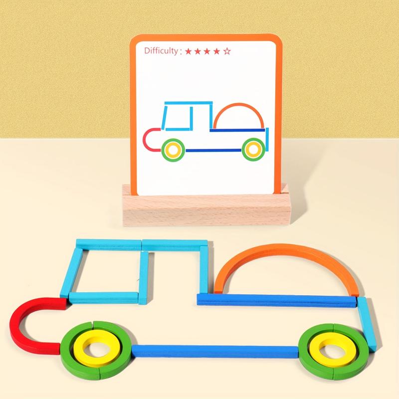 Montessori Puzzle Blocks Letter Pattern Matching Building Games