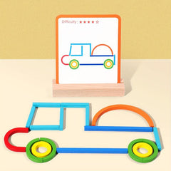 Montessori Puzzle Blocks Letter Pattern Matching Building Games