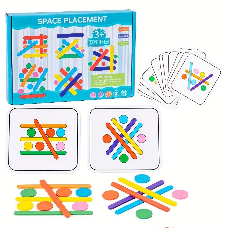 Rainbow Stick Puzzle Montessori Teaching Aids for Kids