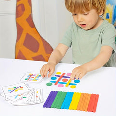 Rainbow Stick Puzzle Montessori Teaching Aids for Kids